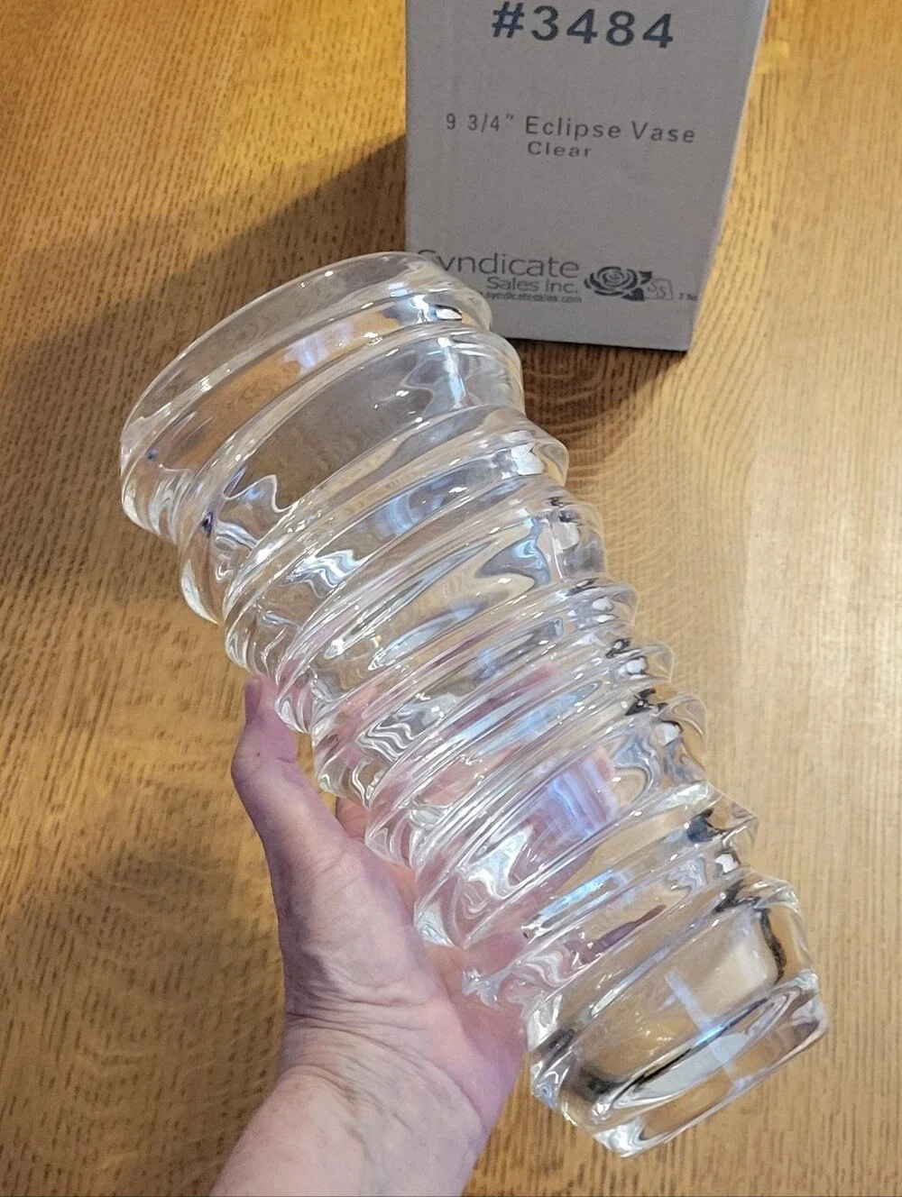 Syndicate Crystal Eclipse Floral Vase - clear
